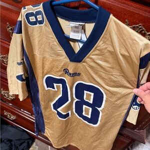 Puma Gold and Blue Men's Jersey ST LOUIS RAMS FAULK 28